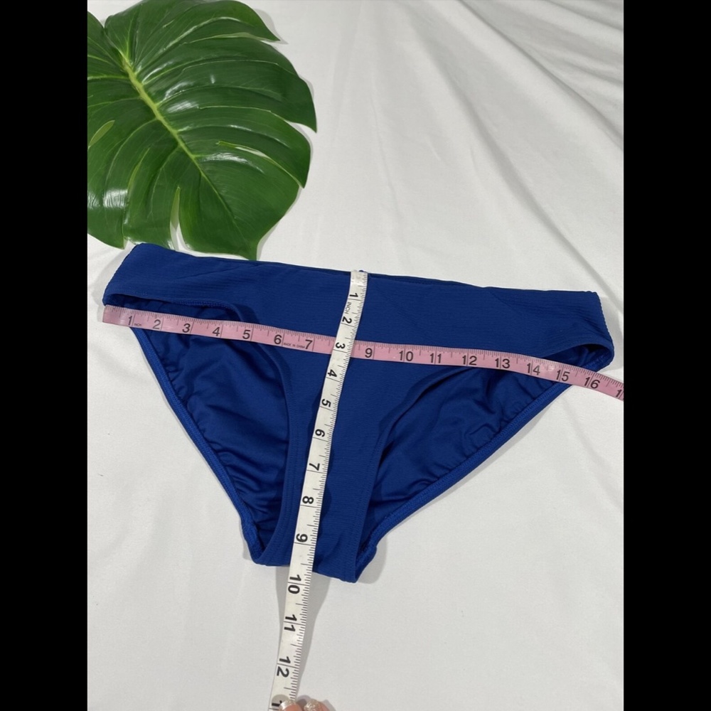 NEW Sea‎ Level Riviera Rib Mid Bikini Bottoms in Ocean Blue [SZ 10 US ] - Picture 2 of 12
